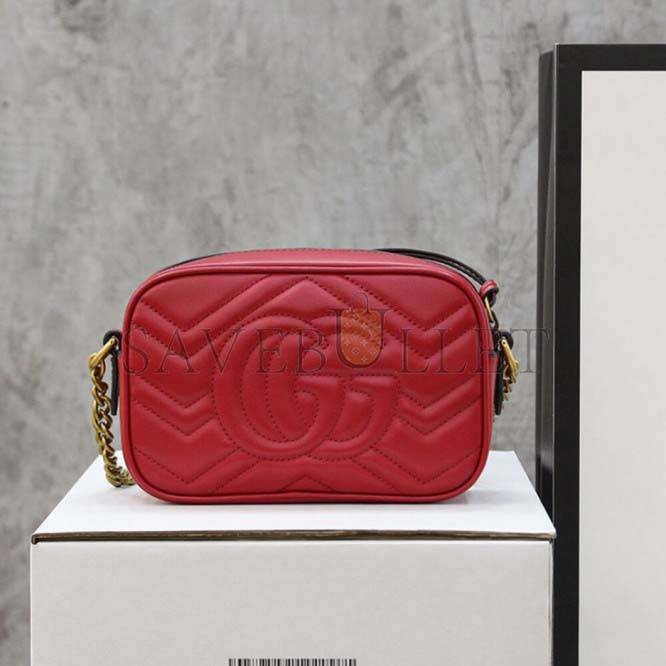 GUCCI MARMONT MATELASSE MINI BAG 448065 DTD1T 6433 172 (18*12*6cm)